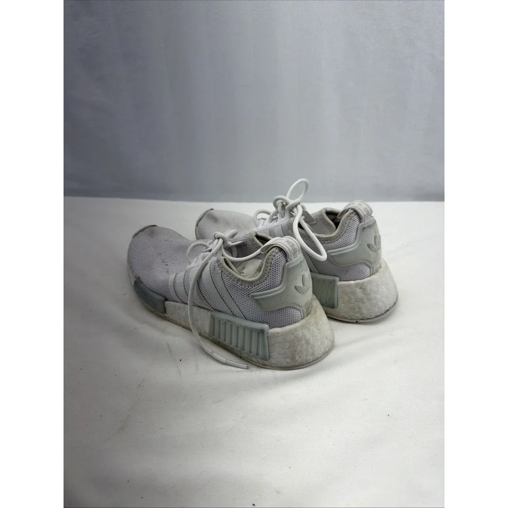 Adidas Originals Womens NMD R1‎ Sneakers White/White/Silver Metallic Size 3.5